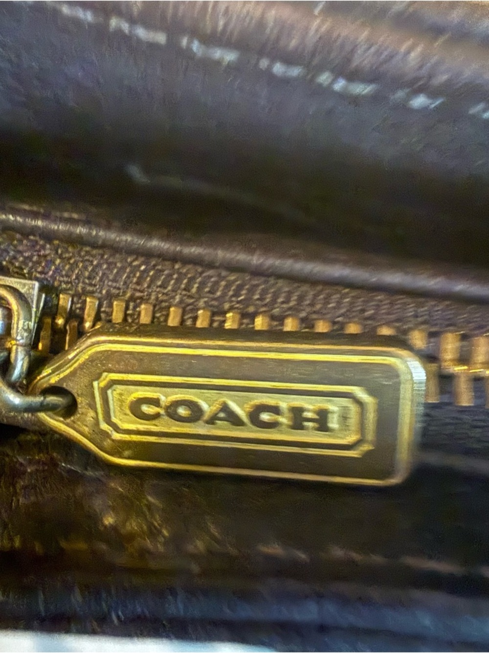Vintage Coach Sonoma Brown Grain Pebble Genuine Leather Shoulder Bag - Picture 13 of 16